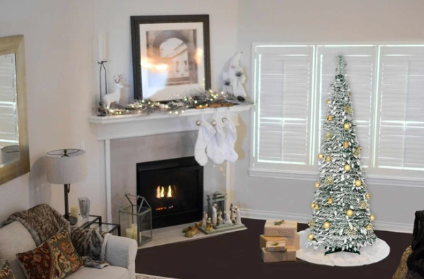 Brad artificial SLIM SNOW 210 cm